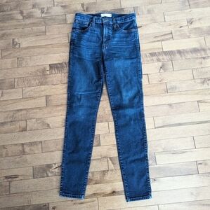 Madewell Slim Skinny Jeans High Rise Dark Blue Denim